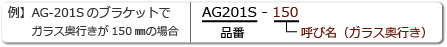 呼び名の例：AG-201Sの場合